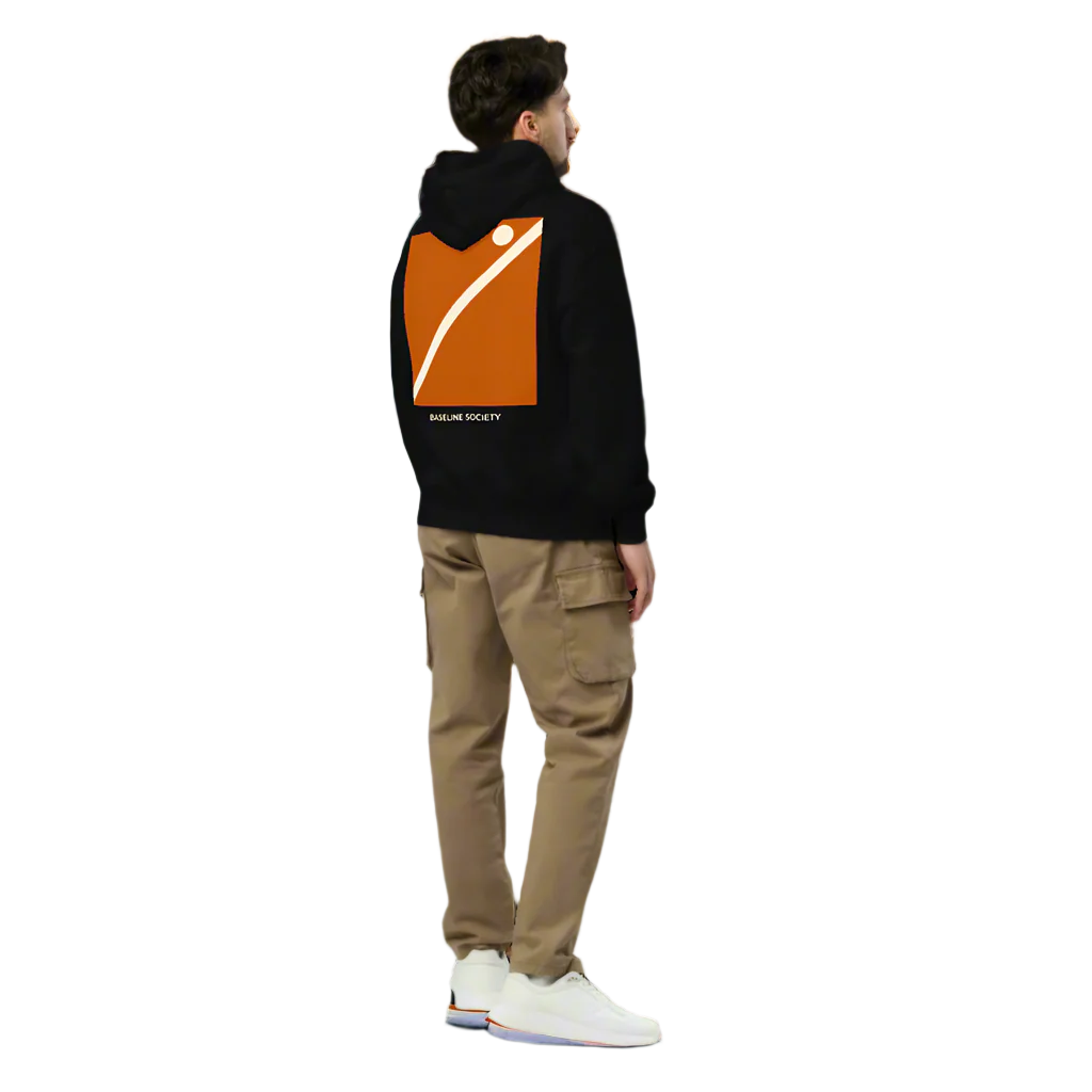 Orange Court Relaxed Hoodie